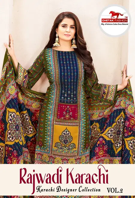 Rajwadi Karachi Vol 2 By Chetak Cotton Printed Surat Dress Material Wholesale Market